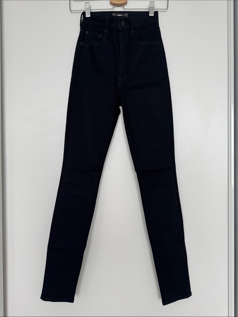Aritzia The Castings Super High Rise Skinny Jeans Overdye Black Size 24